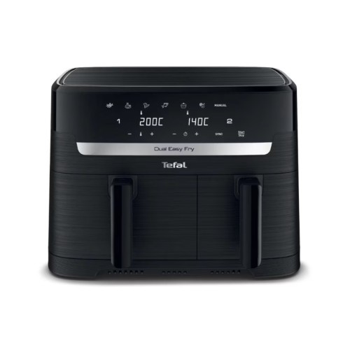 Еър фрайър TEFAL EY901N10 Dual Easy Fry Essential Blk Еър фрайър TEFAL EY901N10 Dual Easy Fry Essential Blk