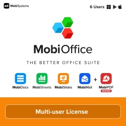 Приложен софтуер MOBISYSTEMS MobiOffice Multi-user + MobiDrive 100 GB/user 6 users Приложен софтуер MOBISYSTEMS MobiOffice Multi-user + MobiDrive 100 GB/user 6 users