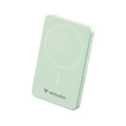 Външна батерия VERBATIM Charge 'n' Go Essentials Power Bank Magnetic Wireless 5000mAh Green Външна батерия VERBATIM Charge 'n' Go Essentials Power Bank Magnetic Wireless 5000mAh Green