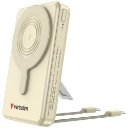 Външна батерия VERBATIM Power Bank Magnetic Wireless 10.000 mAh C+C Display Gold Външна батерия VERBATIM Power Bank Magnetic Wireless 10.000 mAh C+C Display Gold