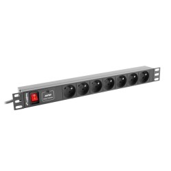 Електрически филтър LANBERG power distribution unit (PDU) 19 Електрически филтър LANBERG power distribution unit (PDU) 19
