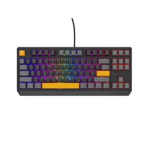 Геймърска клавиатура GENESIS Gaming Keyboard Thor 230 TKL Anchor Gray Positive US RGB Mechanical Outemu Red Геймърска клавиатура GENESIS Gaming Keyboard Thor 230 TKL Anchor Gray Positive US RGB Mechanical Outemu Red