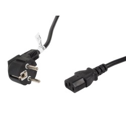 Кабели LANBERG CEE 7/7 -> IEC 320 C13 power cord 5m VDE black Кабели LANBERG CEE 7/7 -> IEC 320 C13 power cord 5m VDE black