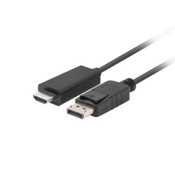Кабели LANBERG display port (M) V1.1 -> HDMI (M) cable 1.8m black Кабели LANBERG display port (M) V1.1 -> HDMI (M) cable 1.8m black