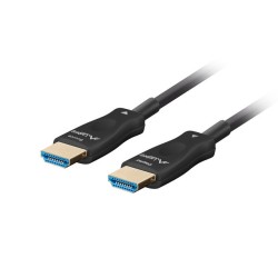 Кабели LANBERG HDMI M/M v2.1 cable 10m optical black aoc Кабели LANBERG HDMI M/M v2.1 cable 10m optical black aoc