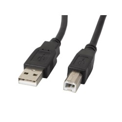 Кабели LANBERG USB-A (M) -> USB-B (M) 2.0 ferrite cable 1m black Кабели LANBERG USB-A (M) -> USB-B (M) 2.0 ferrite cable 1m black