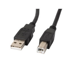 Кабели LANBERG USB-A (M) -> USB-B (M) 2.0 cable 1.8m black ferrite Кабели LANBERG USB-A (M) -> USB-B (M) 2.0 cable 1.8m black ferrite