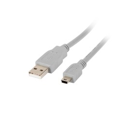Кабели LANBERG USB MINI-B(M) -> USB-A (M) 2.0 cable 1.8m grey (Canon) Кабели LANBERG USB MINI-B(M) -> USB-A (M) 2.0 cable 1.8m grey (Canon)