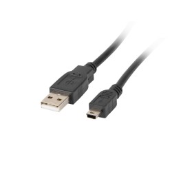 Кабели LANBERG USB MINI-B(M) ->  USB-A (M) 2.0 cable 1.8m black ferrite (Canon)