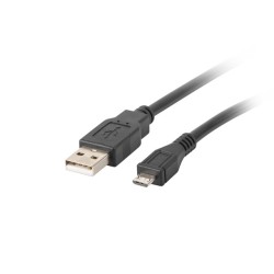 Кабели LANBERG USB MICRO-B (M) -> USB-A (M) 2.0 cable 1m Кабели LANBERG USB MICRO-B (M) -> USB-A (M) 2.0 cable 1m