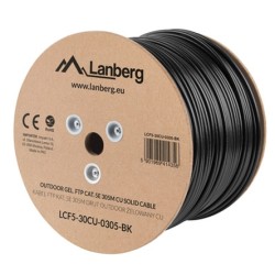 Кабели LANBERG outdoor LAN cable gel-filled FTP CAT.5E 305m solid CU grey Кабели LANBERG outdoor LAN cable gel-filled FTP CAT.5E 305m solid CU grey