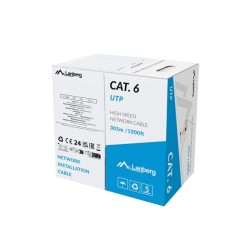 Кабели LANBERG LAN cable CAT.6 305m solid cca grey fluke passed