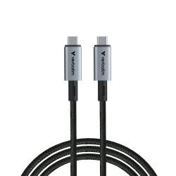 Кабели VERBATIM Sync & Charge USB-C to USB-C 240W 40 Gbps 120 cm Кабели VERBATIM Sync & Charge USB-C to USB-C 240W 40 Gbps 120 cm