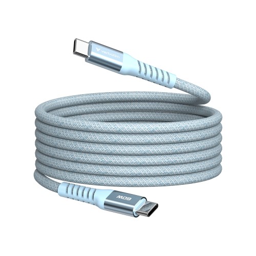 Кабели VERBATIM Sync & Charge USB-C to USB-C 60W Magnetic 120 cm - Blue Кабели VERBATIM Sync & Charge USB-C to USB-C 60W Magnetic 120 cm - Blue