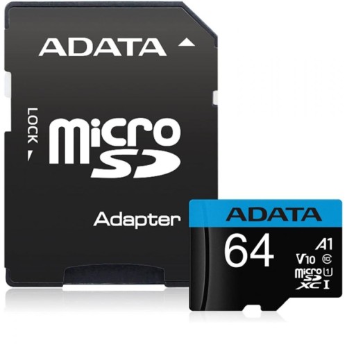 Карта памет A-DATA 64GB MicroSDXC UHS-I CLASS 10 (with adapter) Карта памет A-DATA 64GB MicroSDXC UHS-I CLASS 10 (with adapter)