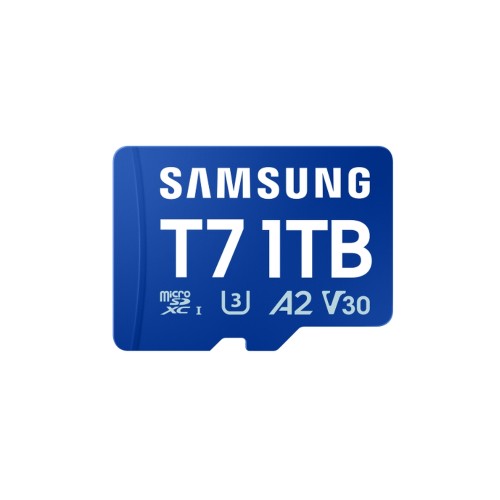 Карта памет SAMSUNG 1TB micro SD Card T7 UHS-I Transfer Speed up to 170MB/s Class 10 U3 V30 A2 Карта памет SAMSUNG 1TB micro SD Card T7 UHS-I Transfer Speed up to 170MB/s Class 10 U3 V30 A2