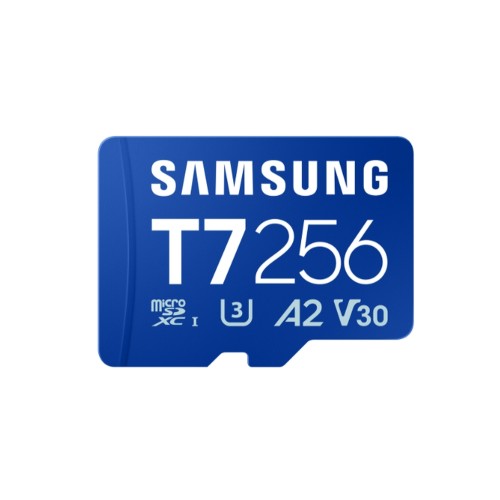 Карта памет SAMSUNG 256GB micro SD Card T7 UHS-I Transfer Speed up to 170MB/s Class 10 U3 V30 A2 Карта памет SAMSUNG 256GB micro SD Card T7 UHS-I Transfer Speed up to 170MB/s Class 10 U3 V30 A2