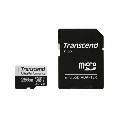 Карта памет TRANSCEND 256GB micro SD w/ adapter UHS-I U3 A2 Ultra Performance Карта памет TRANSCEND 256GB micro SD w/ adapter UHS-I U3 A2 Ultra Performance