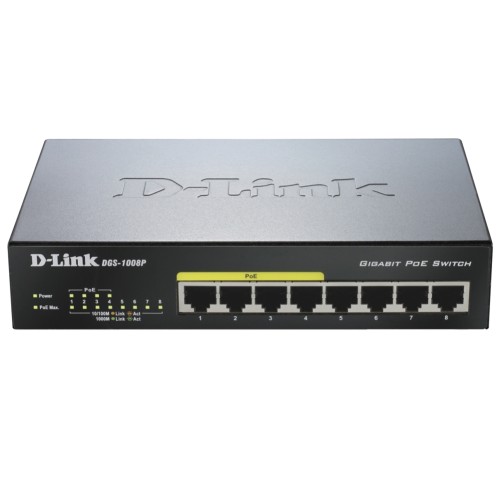 Суич D-LINK 8-port 10/100/1000 Desktop Switch w/ 4 PoE Ports Суич D-LINK 8-port 10/100/1000 Desktop Switch w/ 4 PoE Ports