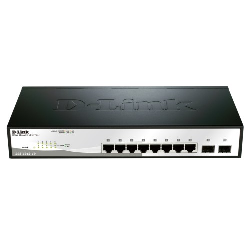 Суич D-LINK 10-Port Gigabit Smart Switch with 2 SFP ports Суич D-LINK 10-Port Gigabit Smart Switch with 2 SFP ports