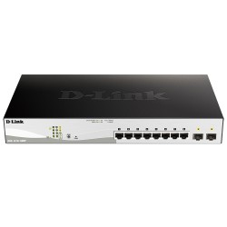 Суич D-LINK 10-Port Gigabit PoE+ Smart Switch inc. 2 SFP Ports POE budget 130W