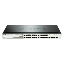 Суич D-LINK 24 PoE 10/100/1000 Base-T port + 4 SFP