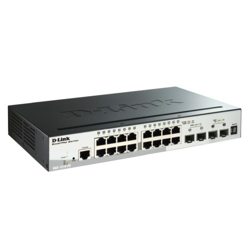 Суич D-LINK 20-Port Gigabit Stackable SmartPro Switch including 2 SFP ports and 2 x 10G SFP+ ports Суич D-LINK 20-Port Gigabit Stackable SmartPro Switch including 2 SFP ports and 2 x 10G SFP+ ports