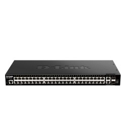 Суич D-LINK 48 ports GE + 2 10GE ports + 2 SFP+ Smart Managed Switch Суич D-LINK 48 ports GE + 2 10GE ports + 2 SFP+ Smart Managed Switch