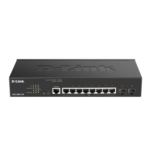 Суич D-LINK 8-port Gbit PoE Managed Switch incl. 2x SFP