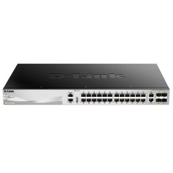 Суич D-LINK 24x10/100/1000BASE-T ports Layer 3 Stackable Managed Gigabit Switch with 2x10GBASE-T ports and 4xSFP+ ports Суич D-LINK 24x10/100/1000BASE-T ports Layer 3 Stackable Managed Gigabit Switch with 2x10GBASE-T ports and 4xSFP+ ports