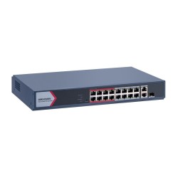 Суич HIKVISION 16 Port Fast Ethernet Smart POE Switch 16 x 10/100M PoE ports Суич HIKVISION 16 Port Fast Ethernet Smart POE Switch 16 x 10/100M PoE ports