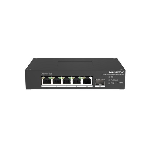 Суич HIKVISION 6 Port Fast Ethernet Smart Harsh POE Switch 4x 10/100 Mbps PoE port Суич HIKVISION 6 Port Fast Ethernet Smart Harsh POE Switch 4x 10/100 Mbps PoE port