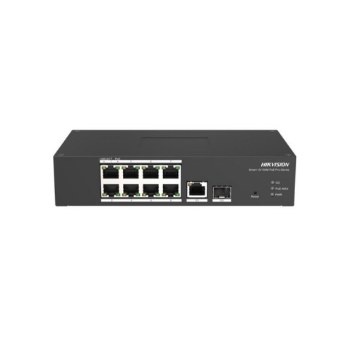 Суич HIKVISION 10 Port Fast Ethernet Smart Harsh POE Switch 8x 10/100 Mbps PoE port Суич HIKVISION 10 Port Fast Ethernet Smart Harsh POE Switch 8x 10/100 Mbps PoE port