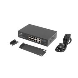 Суич LANBERG switch 8x 100mb poe+/2x 1GB unmanaged rack 10 Суич LANBERG switch 8x 100mb poe+/2x 1GB unmanaged rack 10