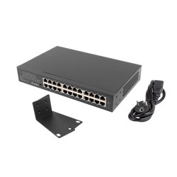 Суич LANBERG switch rsge-24 24x 1GB unmanaged gigabit ethernet rack 19