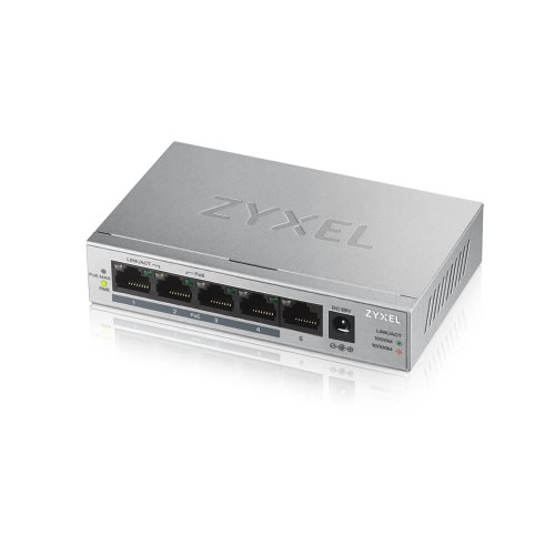 Суич ZyXEL GS1005-HP 5 Port Gigabit PoE+ unmanaged desktop Switch Суич ZyXEL GS1005-HP 5 Port Gigabit PoE+ unmanaged desktop Switch