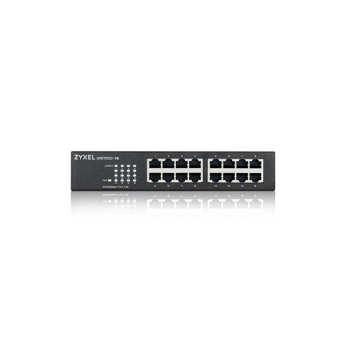 Суич ZyXEL GS1100-16v4 Unmanaged + 16 port Gigabit Unmanaged Switch