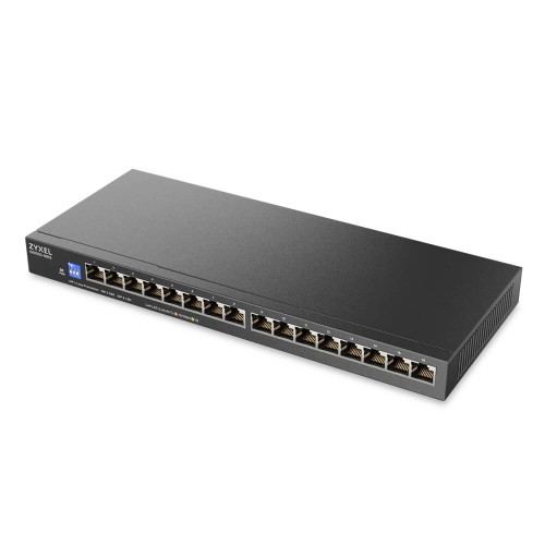 Суич ZyXEL GS1100-16ES Slimline 16 port Gigabit - DIP selector Unmanaged Switch Суич ZyXEL GS1100-16ES Slimline 16 port Gigabit - DIP selector Unmanaged Switch