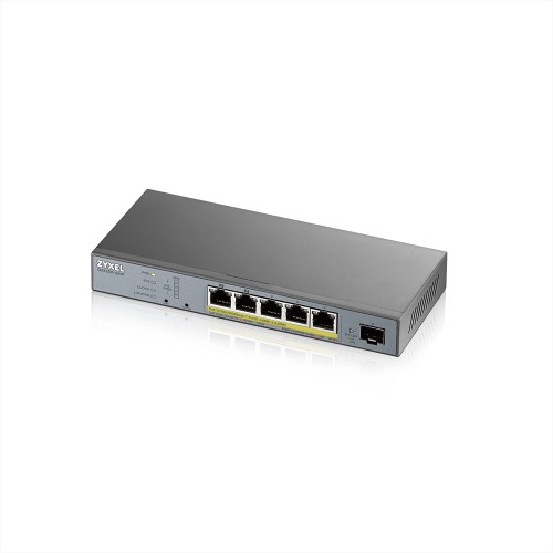 Суич ZyXEL GS1350-6HP 6 Port managed CCTV PoE switch Суич ZyXEL GS1350-6HP 6 Port managed CCTV PoE switch