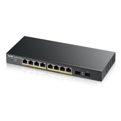 Суич ZyXEL GS1900-10HP v2 8-port GbE L2 PoE Smart Switch + 2 SFP slots
