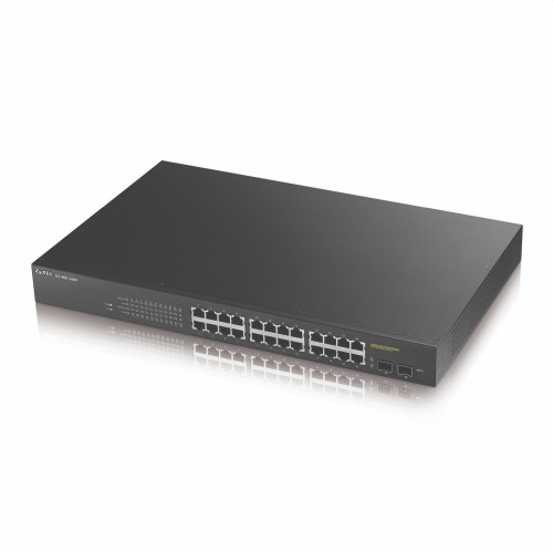 Суич ZyXEL GS1900-24HP v2 24-port GbE L2 PoE + 2 x GbE SFP slots