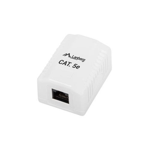 Конектори LANBERG surface-mount box CAT.5e UTP UNshielded 1X RJ45 white Конектори LANBERG surface-mount box CAT.5e UTP UNshielded 1X RJ45 white