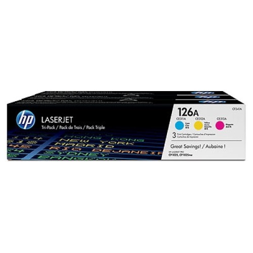 Тонер HP 126A Cyan/Magenta/Yellow Tri-pack LaserJet Toner Cartridges Тонер HP 126A Cyan/Magenta/Yellow Tri-pack LaserJet Toner Cartridges