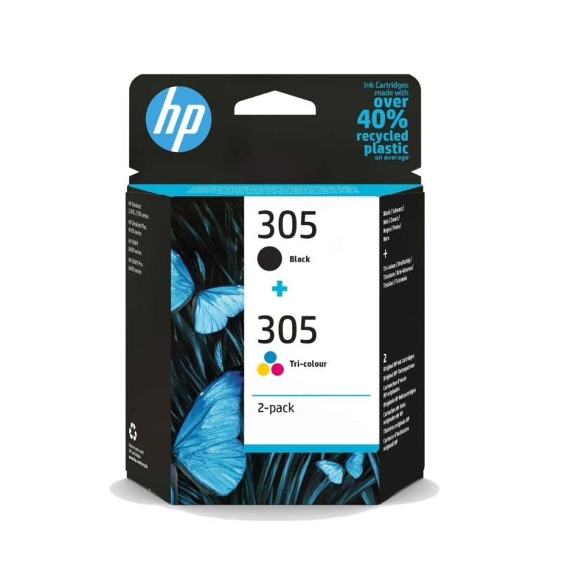 Мастилена касета HP 305 2-Pack Tri-color/Black Original Ink Cartridge