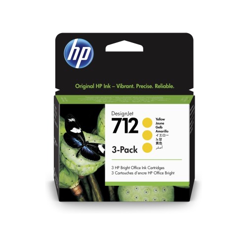 Мастилена касета HP 712 Yellow Ink Cartridge 3-Pack Мастилена касета HP 712 Yellow Ink Cartridge 3-Pack