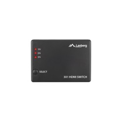 Концентратори LANBERG Video Switch 3x HDMI + Micro USB port + Remote Controller black Концентратори LANBERG Video Switch 3x HDMI + Micro USB port + Remote Controller black