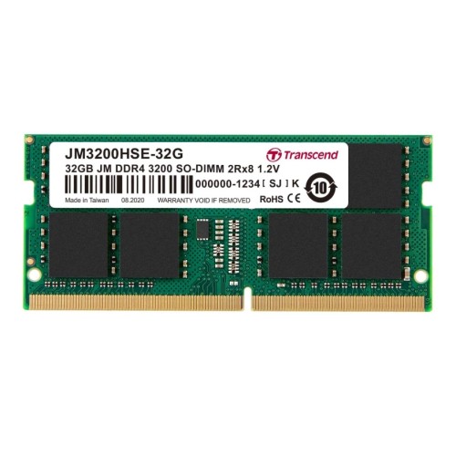 Памет TRANSCEND 32GB JM DDR4 3200Mhz SO-DIMM 2Rx8 2Gx8 CL22 1.2V Памет TRANSCEND 32GB JM DDR4 3200Mhz SO-DIMM 2Rx8 2Gx8 CL22 1.2V