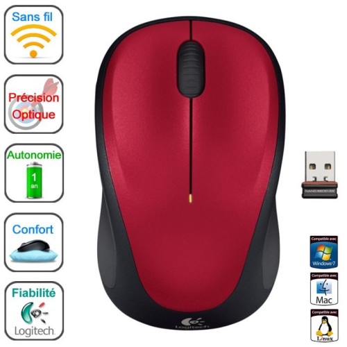 Мишка Logitech Wireless Mouse M235 Red Мишка Logitech Wireless Mouse M235 Red
