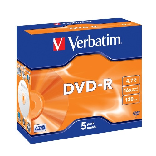 Оптичен диск VERBATIM DVD-R AZO 4.7GB 16X MATT SILVER SURFACE Оптичен диск VERBATIM DVD-R AZO 4.7GB 16X MATT SILVER SURFACE