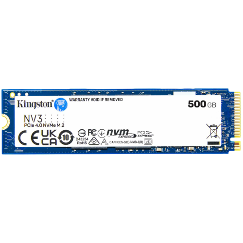 SSD KINGSTON 500GB NV3 SSD M.2 2280 PCIe 4.0 NVMe SSD KINGSTON 500GB NV3 SSD M.2 2280 PCIe 4.0 NVMe